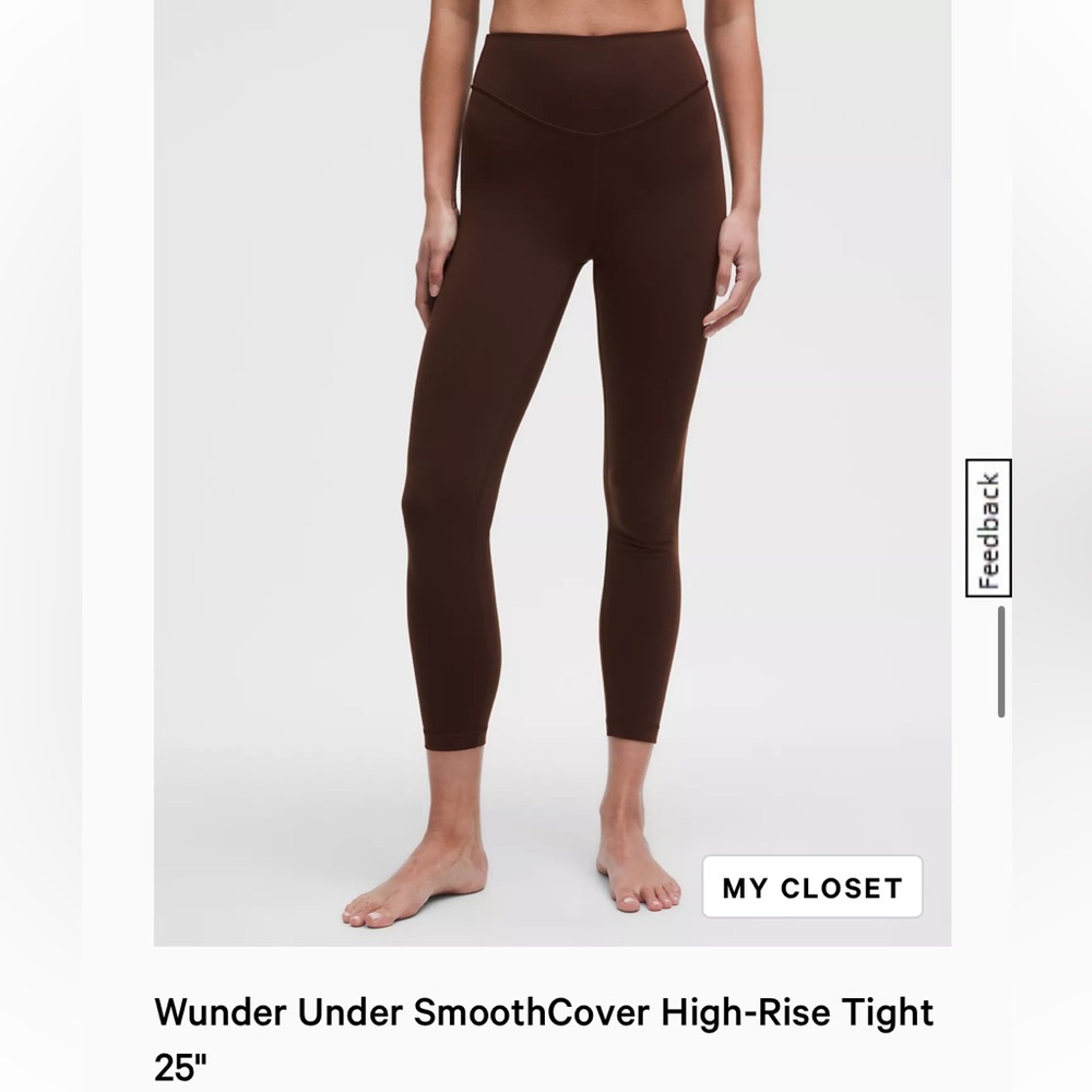 Lululemon Wunder Under SmoothCover High-Rise Tight 25" Lava Cake